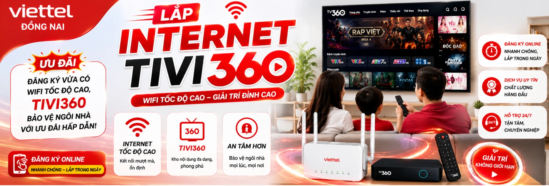 Lắp đặt mạng wifi Viettel Đồng Nai
